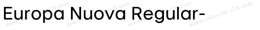 Europa Nuova Regular字体转换